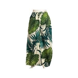 NEW CORADORABLES monstera wide leg pants in green
